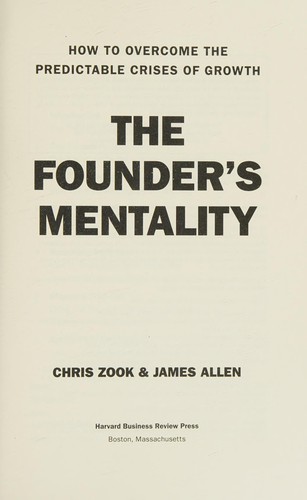 The Founder's Mentality cover